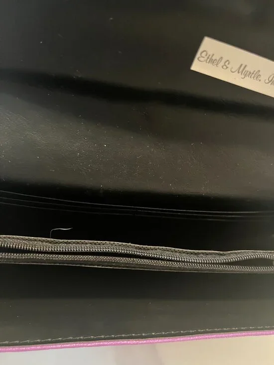 Ethel & Myrtle Purple Floral Clutch Crossbody - NWT - Picture 6 of 6